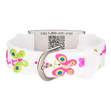 QR Code Child Titanium Medical ID Bracelet White, White, large image number 2